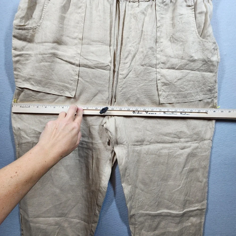 Lauren Ralph Lauren Pants Womens‎ 16W Linen Drawstring Pocket Relaxed Fit Summer - Picture 5 of 9